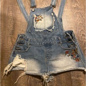 Size 7 Floral Overalls